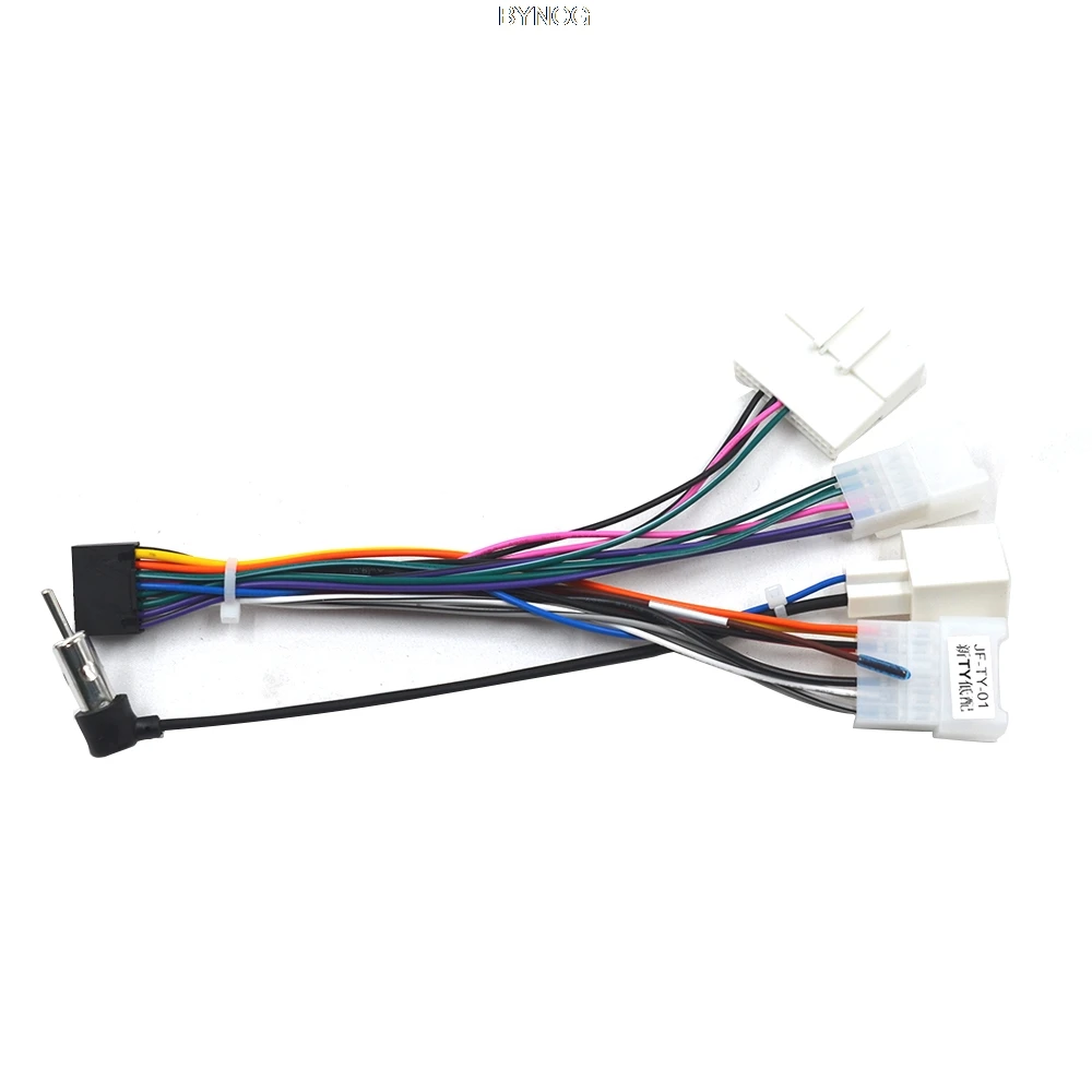 Android Car Radio Multimedia Player Accessories Wire Adapter Harness Cable For Toyota Corolla Highlander RAV4 Vios Yaris