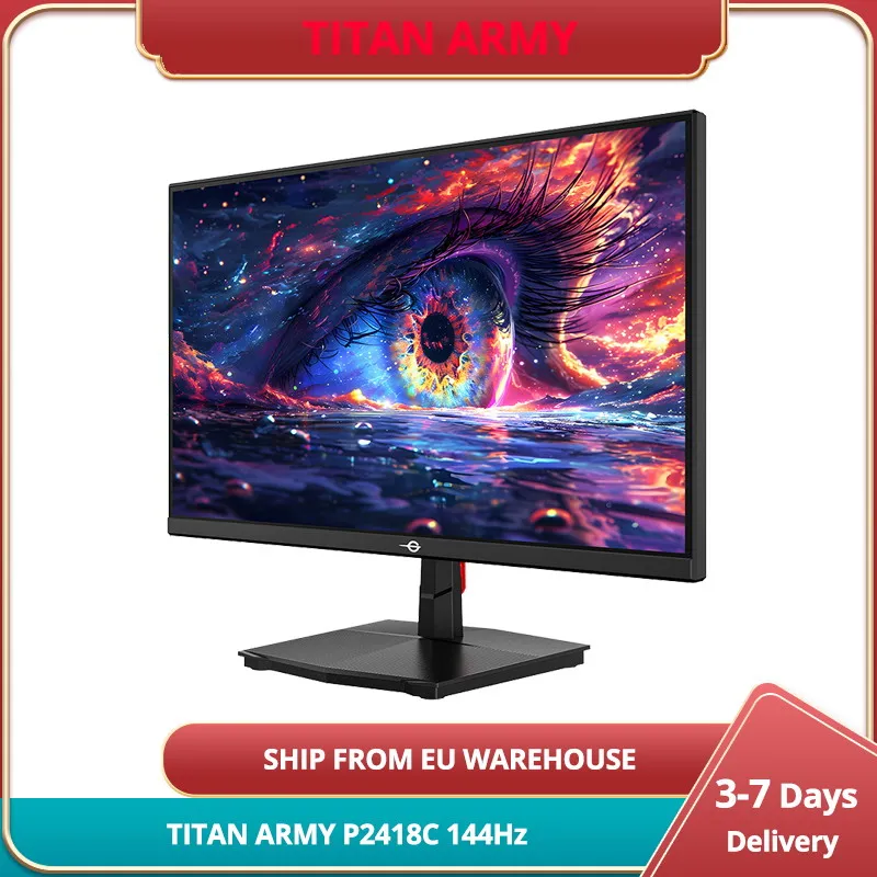 TITAN ARMY P2418C 23.8" Flat 16:9 IPS FHD 144Hz Office monitor HDR400 Brightness 1920x1080 1ms (GTG) Response Time 99% sRGB