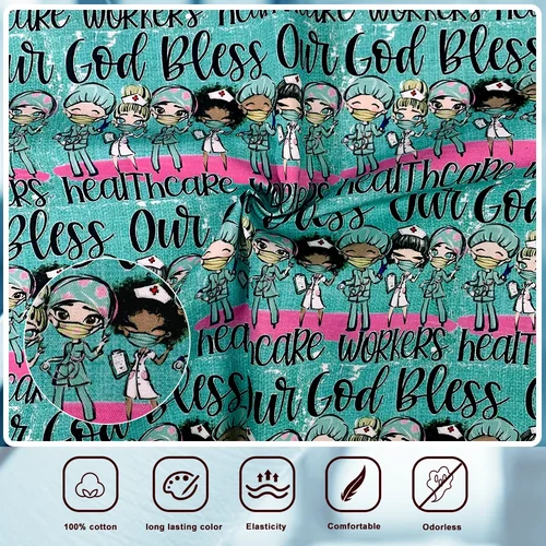 Imagen 2 del producto Gorro quirúrgico de algodón ajustable para hombre y mujer, gorro con estampado de calavera de terror, personalizado, a prueba de polvo, transpirable, venta al por mayor