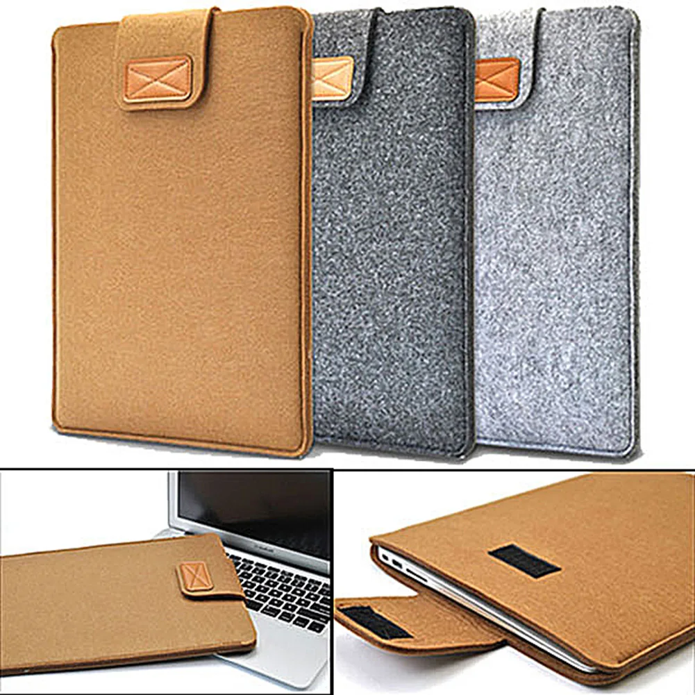 Anti-Scratch Felt Protector Bag For Macbook Airs 13 Pro Retina 12 15 Laptop Case For Macbook new Air 13 A1932 Stand Cover