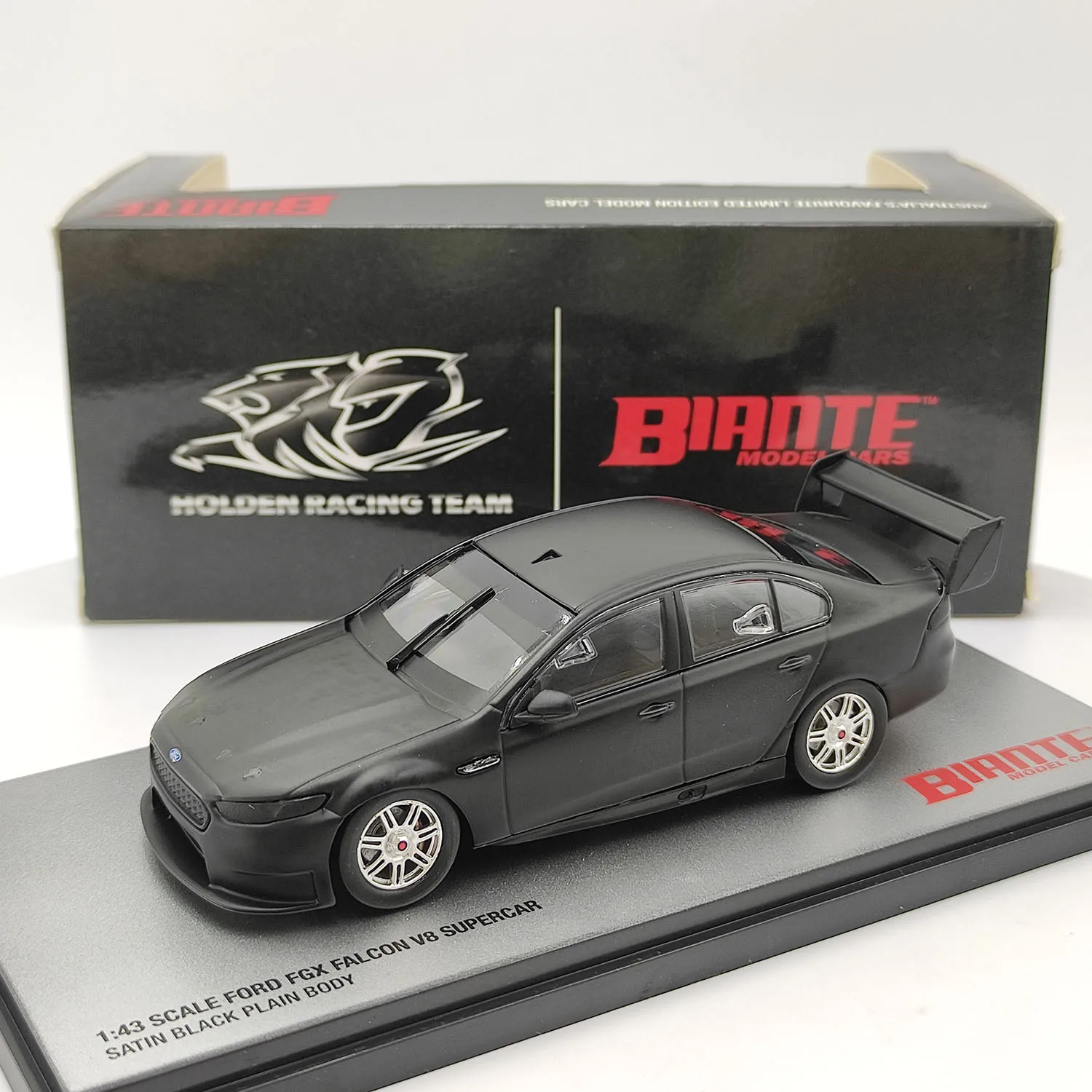 

Flaws Diecast BIANTE масштаб 1/43 Ford FGX Falcon V8 суперкар матовый черный сплав модель автомобиля Коллекционная игрушка в подарок сувенирный дисплей