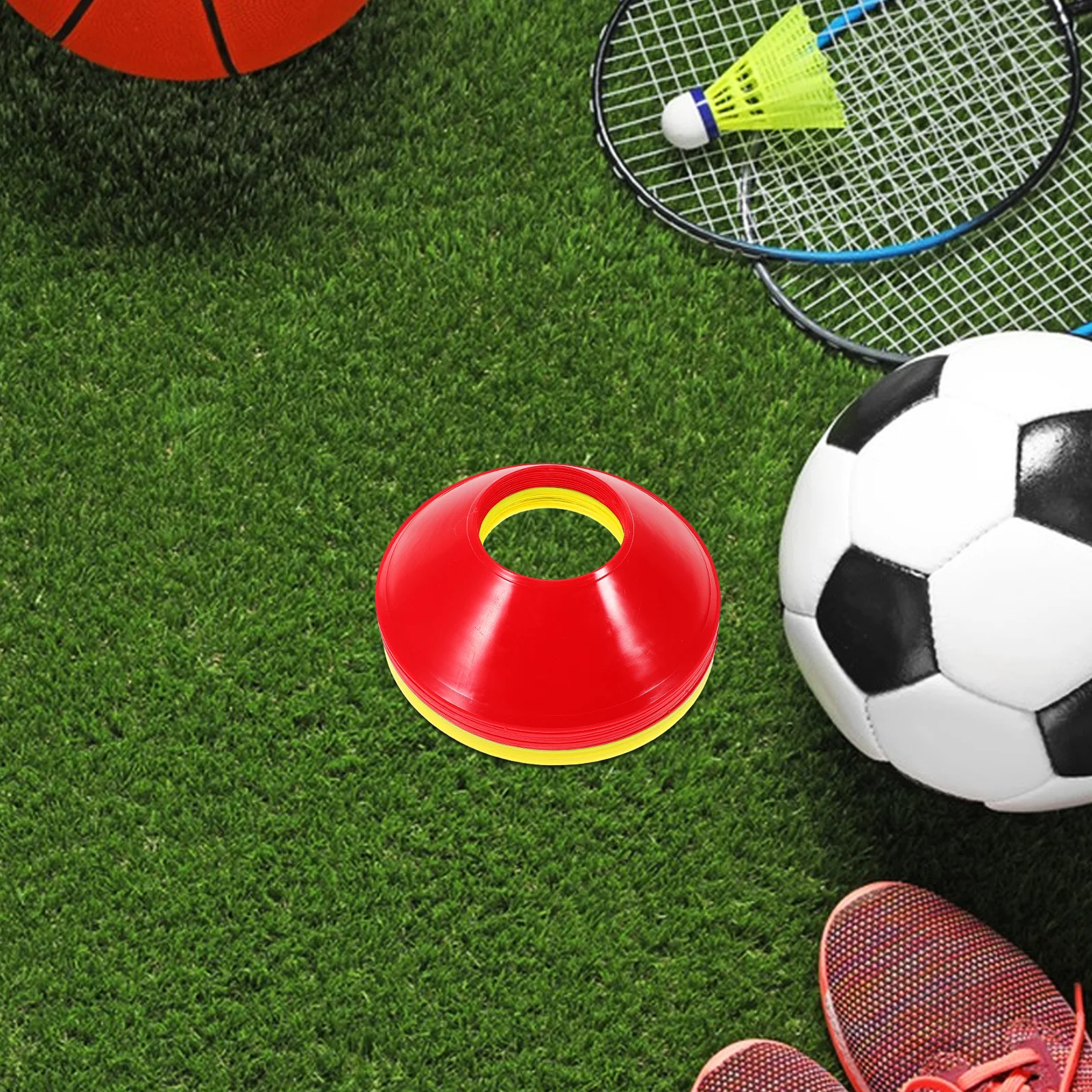 

20pcs Football Training Cones Soccer Practice Equipment Windproof Agility Markers For Kids Adult Drills Outdoor Sports Field