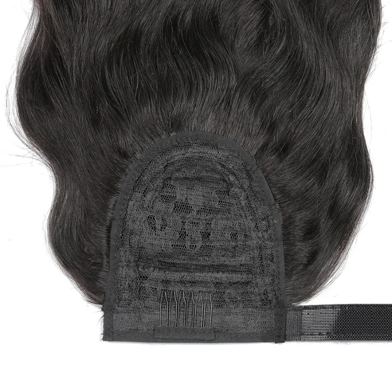 Premium Wrap Around Ponytail Natural Wave Human Hair Wig Ponytail Brazilian Virgin Remy Natural Fluffy Look High Quality