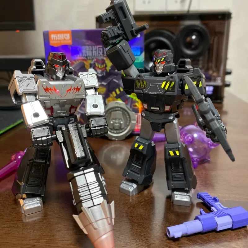 Blokees elencati a caldo Led Shining Versione 3 Transformers Miner Megatron Robot Building Blocks Giocattoli Azione Figure assemblate Regalo