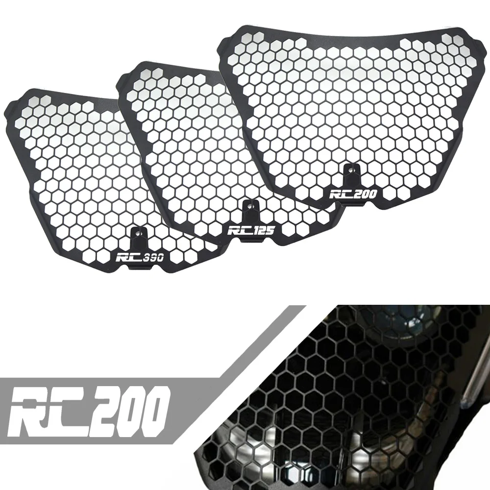 

For RC 390 125 200 RC390 RC125 RC200 rc390/125 2014-2021 Motorcycle Headlight Protector Cover Grill 2020 2019 Head Light Guard