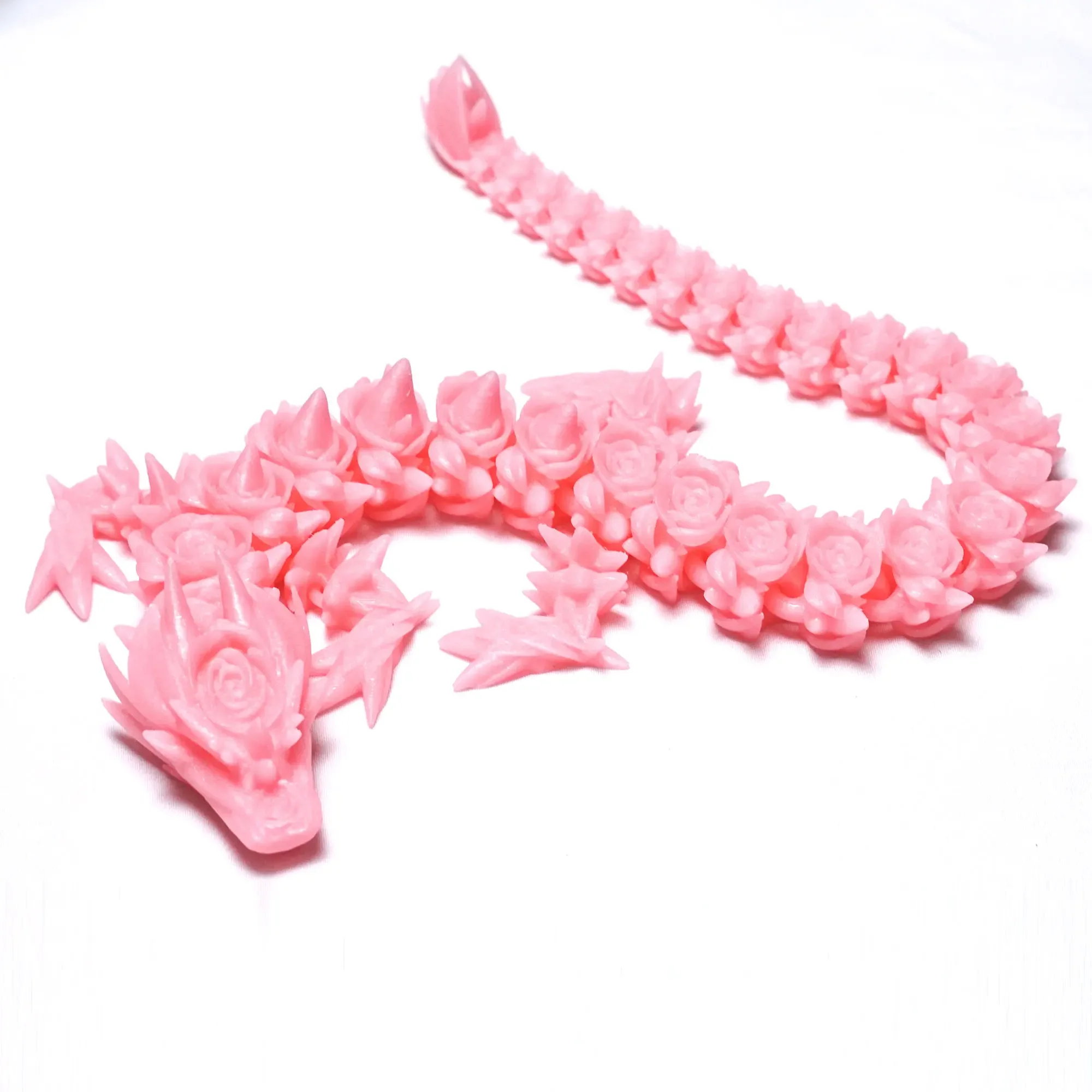 3D printed crystal rose dragon animal toys, home rooms, car decorations, tabletop decorations, and joints for free movement