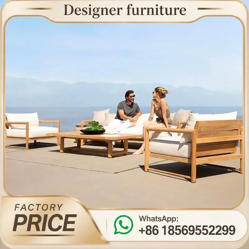 Outdoor Aluminum Alloy Single Lounge Sofa Waterproof Sunscreen For Garden Courtyard Villa Hotel High End Leisure Furniture