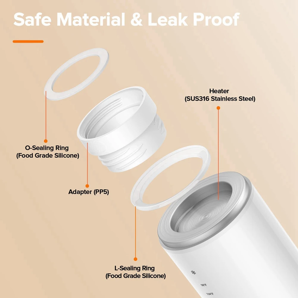 N18R سخان الحليب الذكي الكهربائي المحمول متعدد الوظائف للاستخدام اليومي
