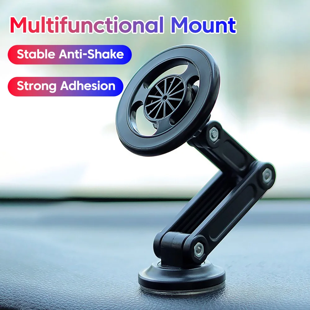 360° Rotate Magnetic Car Mount Foldable Magsafe Multi-functional Universal Mobile Phone Holder For Air Vent GPS Navigation Stand