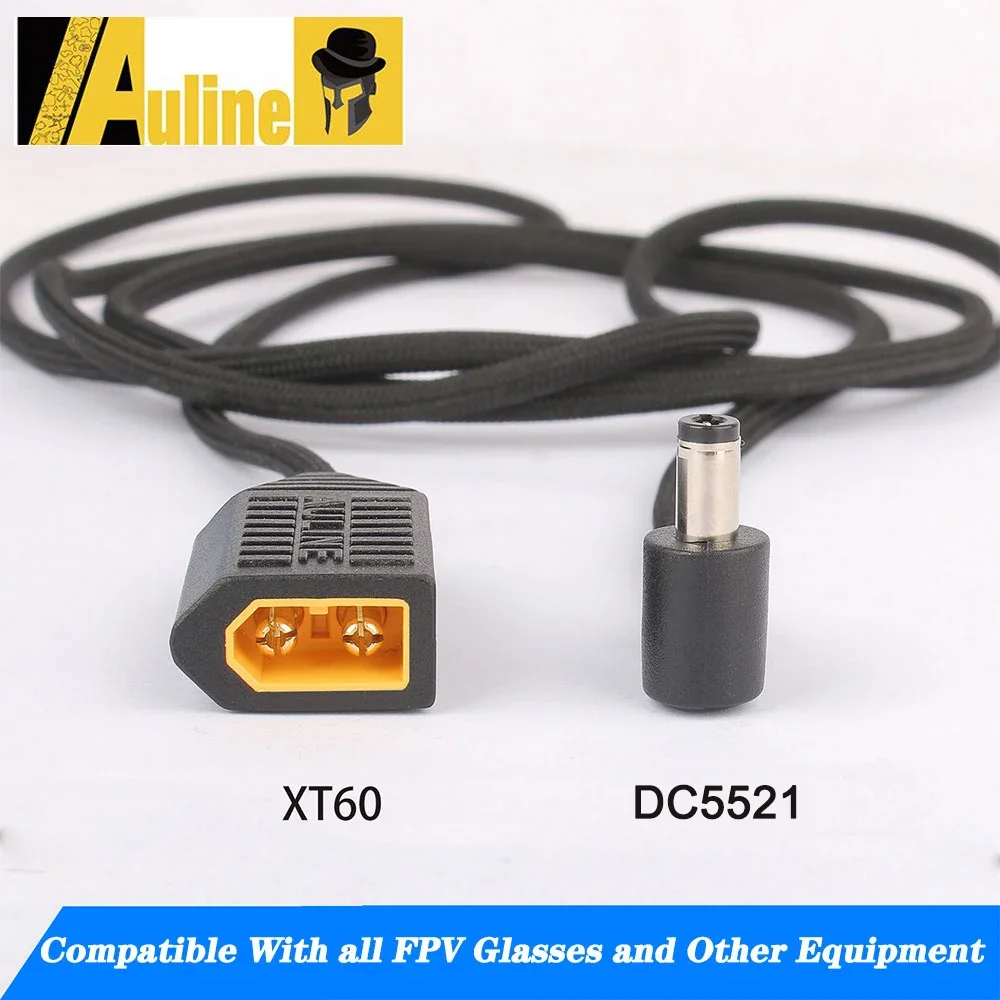 Auline XT60 TO DC5521 Ultra-Soft Transfer Cable 1.7m Przedłużacz do okularów FPV