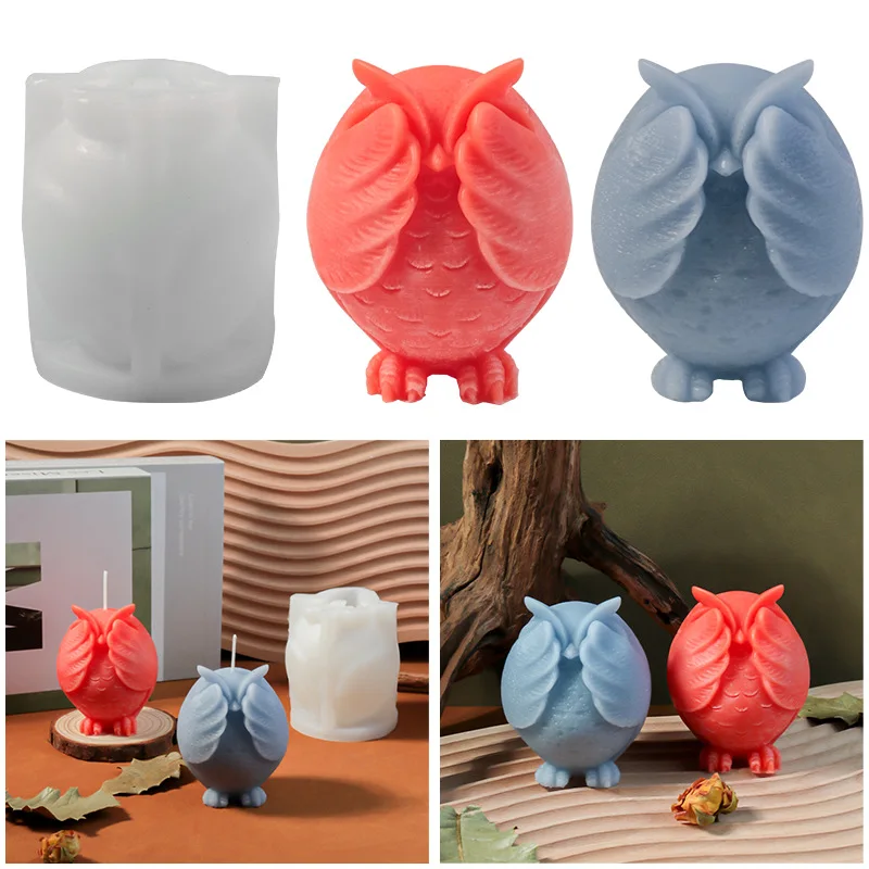 

diyEpoxy Mold Cover Eyes Owl Halloween Aromatherapy Candle Mould Decorative Ornaments Silicone Mold