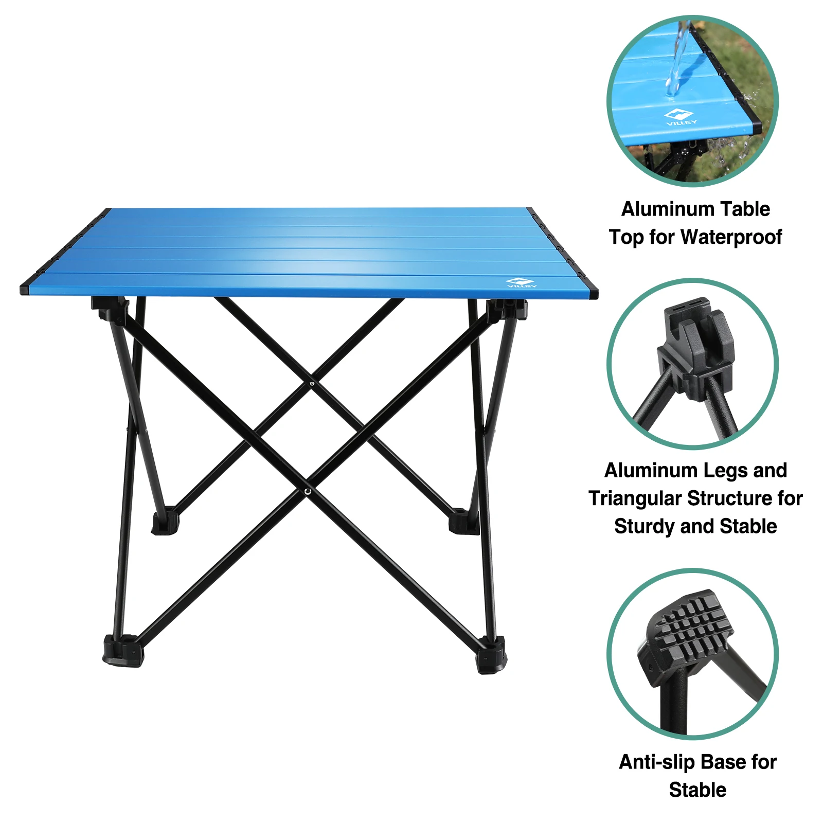 Outdoor Camping Aluminum Alloy Folding Table Picnic Camping Desk Portable Multifunctiona Hiking Outdoor BBQ Folding Table