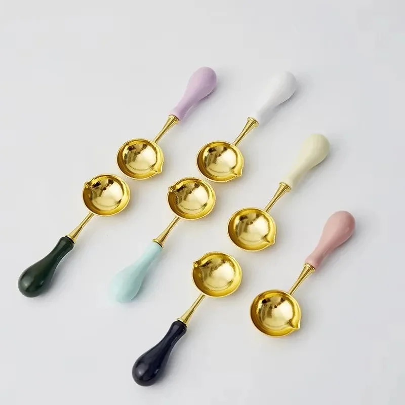 1-4Pcs Fire Paint Wax Melting Spoon /Wax Seal Warmer Stove Wax Seal Furnace Spoon Melting Wax Seal Beads Fire Paint Wax Tool