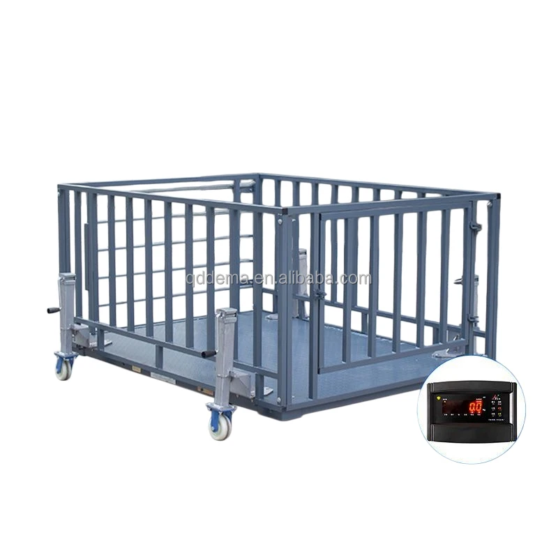 3 Ton Fenced Livestock Floor Scale Livestock Weighing Scale Custom Size Livestock Weighbridge with Fence for Farm Breeding