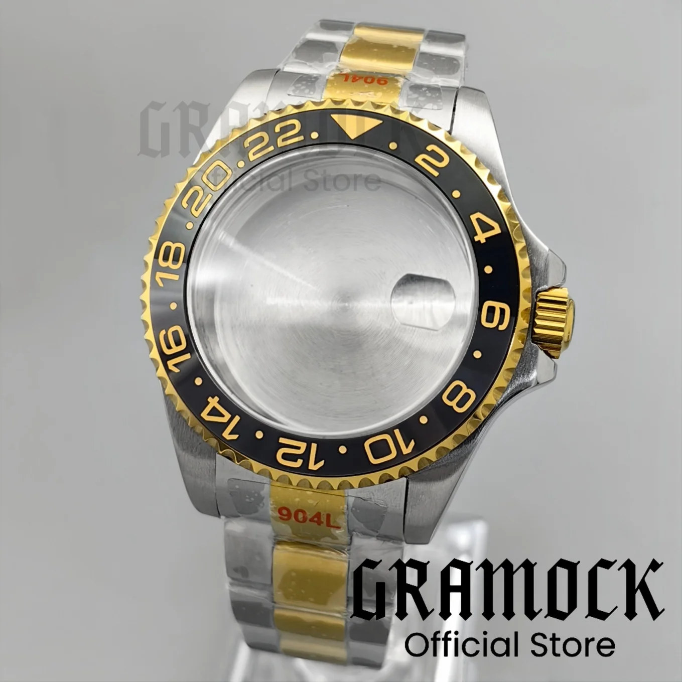 

43mm Silver Gold Watch Case Oyster Strap Sliding Buckle Waterproof For Men GMT NH34 NH35 NH36 NH38 NH70 ETA2824 PT5000 Movement