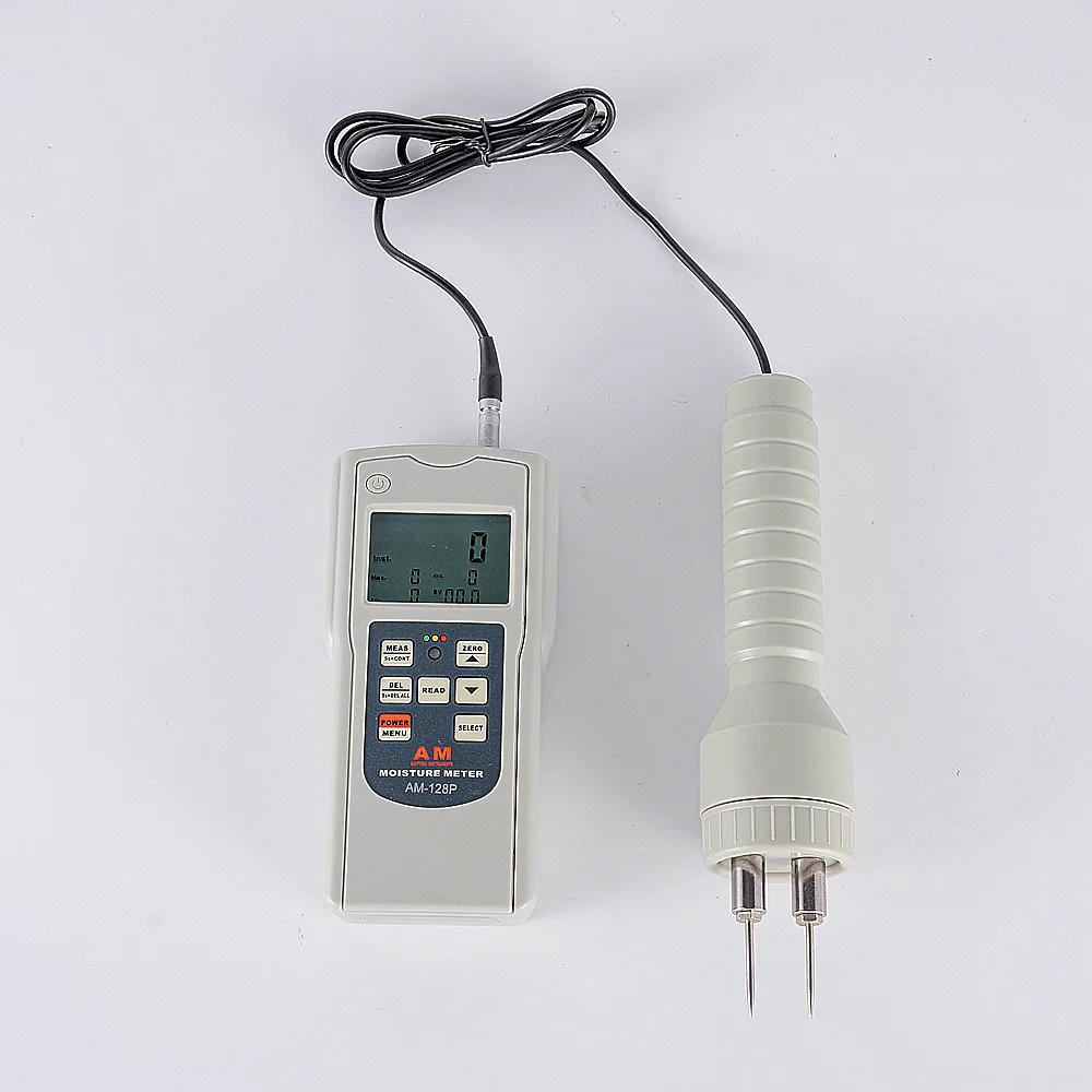 Needle Wood Moisture Meter AM-128P Multifunctional Wood Board Bamboo Cotton Paper Wall Soil Moisture Dampness Tester