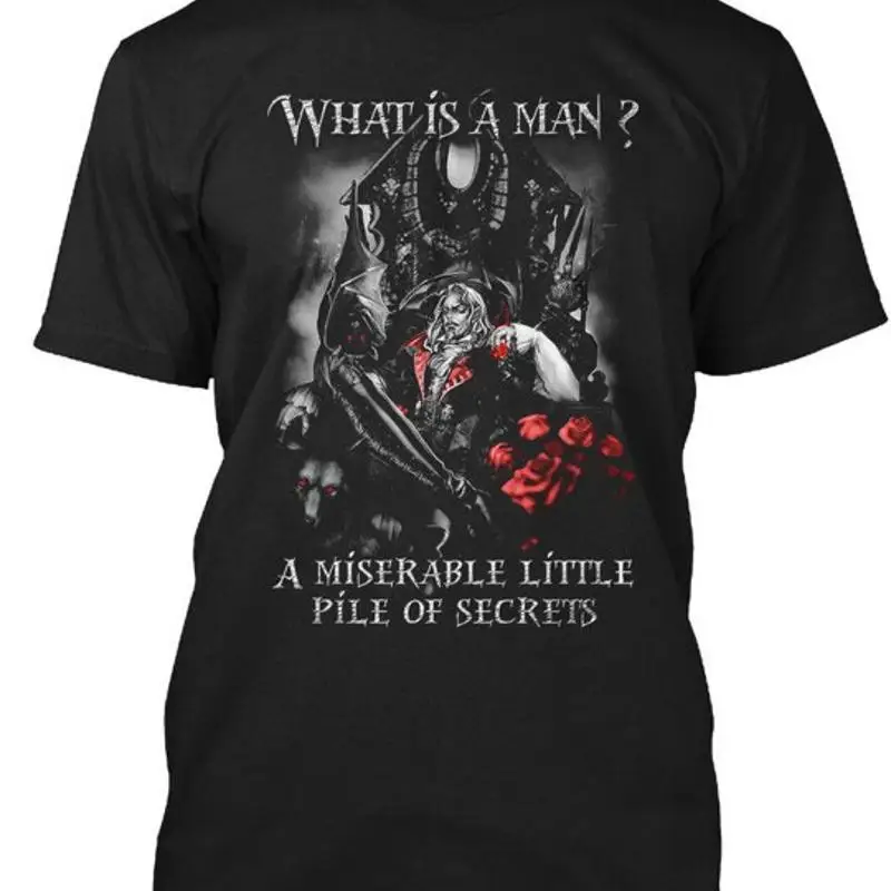Camiseta Castlevania Fan Where Is A Man Miserable pequeña hecha en EE. UU. Talla S 5XL