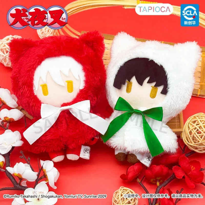 Tapioca Official Collectible Inuyasha Plush Doll, Detachable Cloak Anime Stuffed Toy, Desktop Display Ornament For Fans