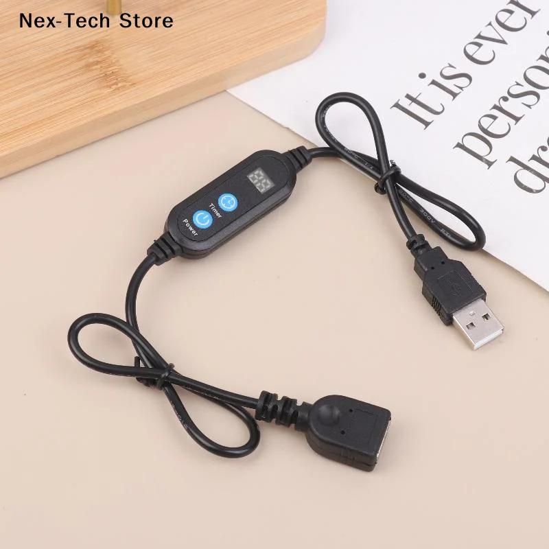 1/2Pcs USB Digital Timer Switch Cable Countdown Timer Cord Controller Timer Switches Auto Cutoff Connector LED Strips Fan Motors
