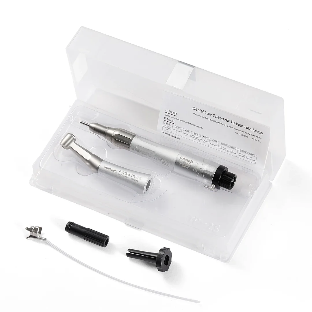 FX25 FX65 Dental 1:1 Direct Drive Contra Angle Low Speed Handpiece Mini Head Dentistry Against Contra Angle Polishing Tools