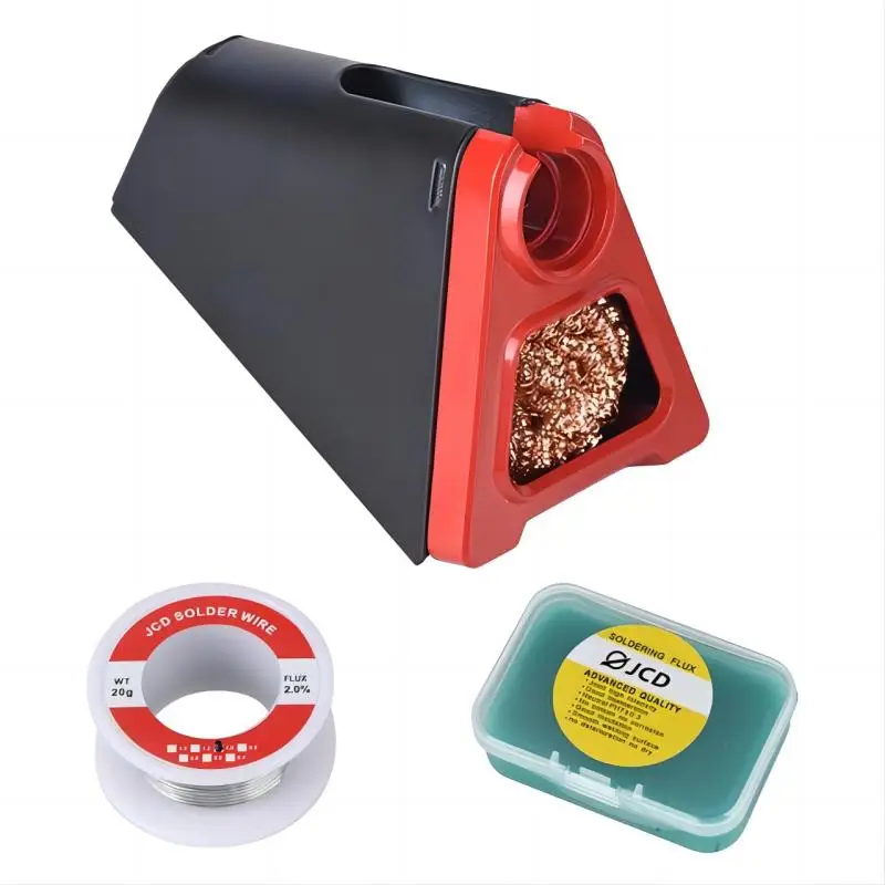 JCD 820 Aluminum Alloy Electric Soldering Iron Stand Holder with Welding Cleaning copper ball solder wire RMA flux