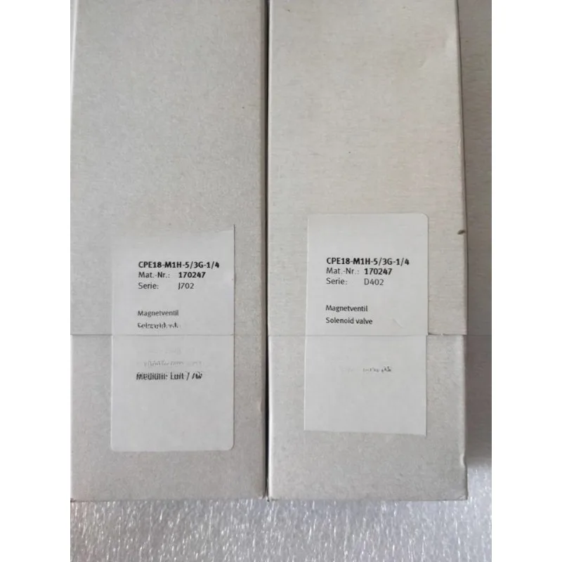 

Parts for FESTO Festo, Solenoid Valve CPE18-M1H-5/3G-1/4 170247