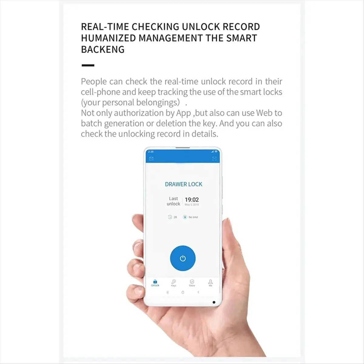 A74U Tuya Lock Bluetooth Drawer Lock, Wireless Smart Security Cabinet Electronic Lock Keyless Invisible Safety Cabinet Locks