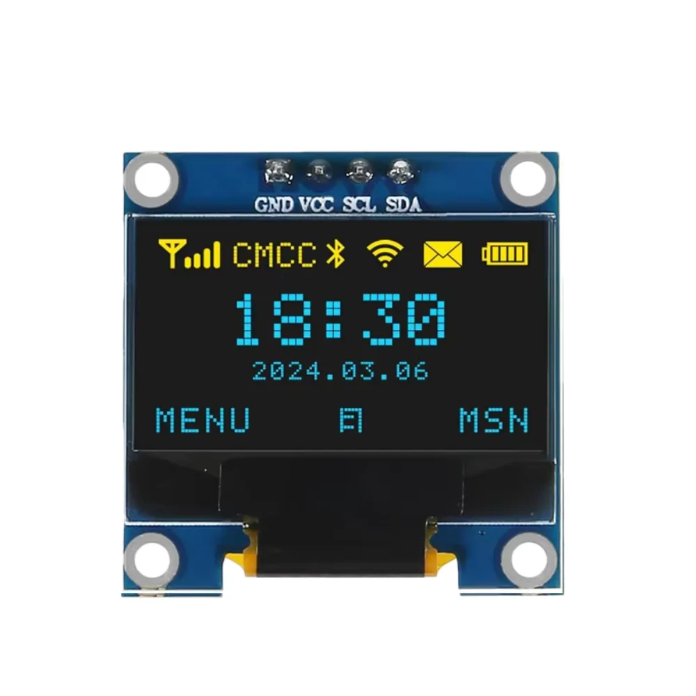 High definition,0.96 inch Oled IIC Serial White OLED Display SSD1315 128X64 I2C 12864 LCD Screen Board for Arduino
