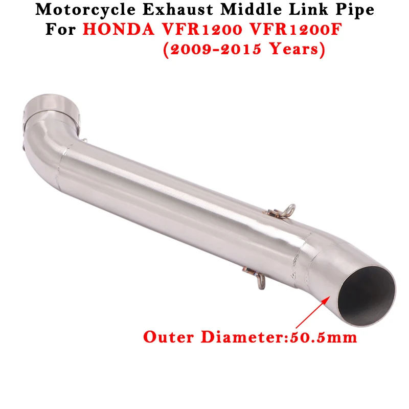 

Motorcycle Exhaust Escape System Modified Muffler 51mm Middle Link Pipe For HONDA VFR1200 VFR1200F VFR 1200 F 2009 2010 - 2015