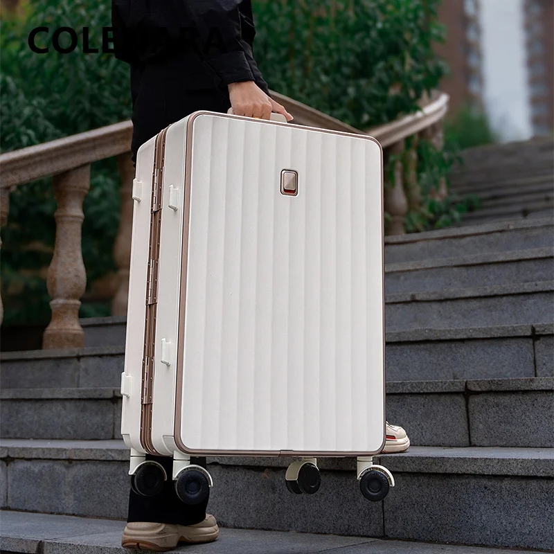 COLENARA Aluminiumrahmen-Koffer Robuster und Langlebiger Bordkoffer 20"22"24"26"28 Zoll Großvolumiger Trolley-Koffer Reisekoffer
