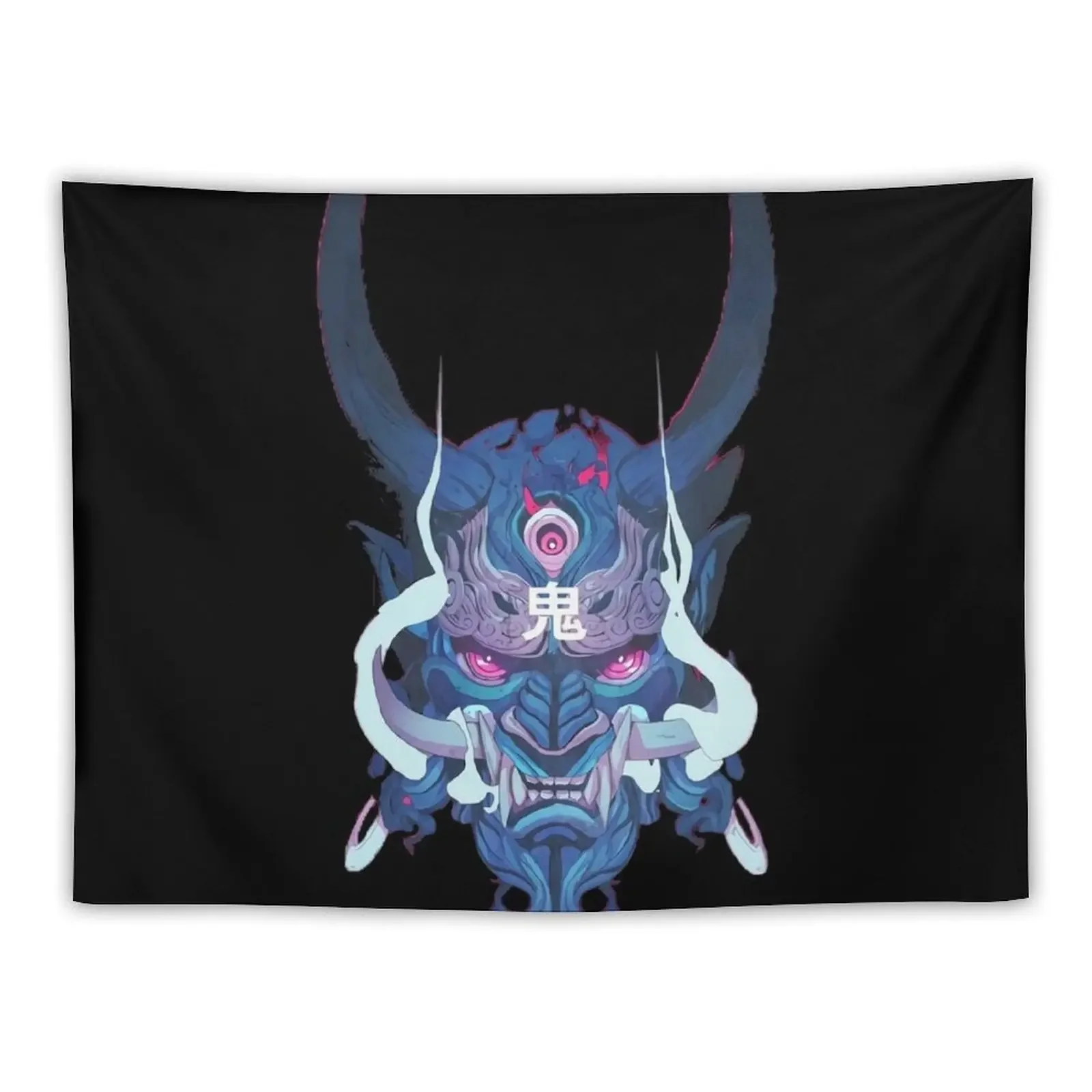 

Oni Samurai devil Tapestry Wallpaper Bedroom Room Aesthetic Aesthetic Room Decor Tapestry