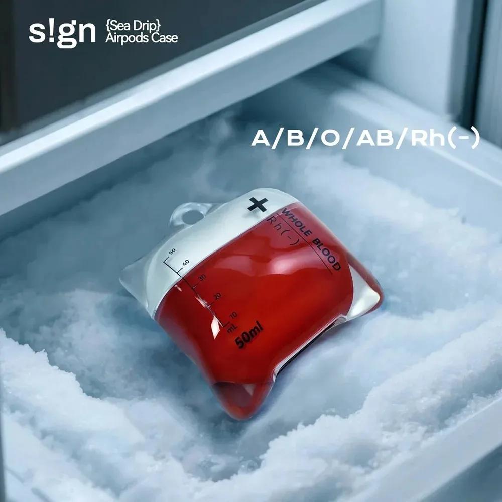 Emergency Blood Packs Airpods pro Liquid Silicone Headphone Case Customised High-Transparency Shell Anti-drop Protective Case