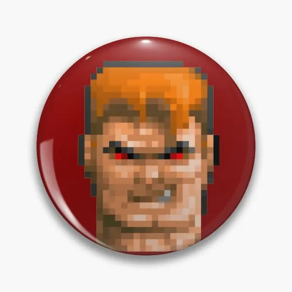 Wolfenstein 3D Bj Blazkowicz I Am De  Soft Button Pin Clothes Lapel Pin Cartoon Hat Cute Badge Collar Funny Decor Brooch Metal