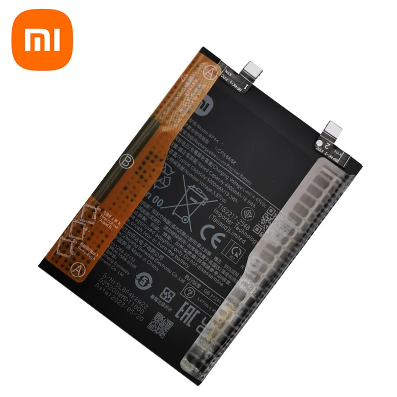 Remplacement de batterie d'origine pour Xiaomi Redmi Note 12 Pro et Note 12T, 100% d'origine, haute qualité, 5000mAh, musicien, 4K, casque x50 pro, 24.com, nouveau