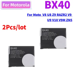 Bilashmart 2/lot BX40 Battery MOTOROLA MOTO V8 U8 Z9 RAZR2 V9 U9 V10 V9M ZN5 Capacity Mobile Phone Batteries Batteria