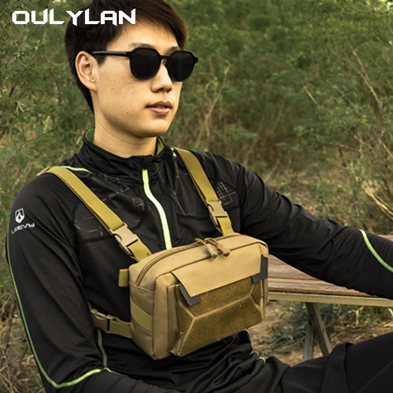 2024 New Multifunctional Vest Bag for Men's Motorcycle Cycling Chest Bag 600D Nylon Tactical Hiking Climbing Tool Kit Travel Bag