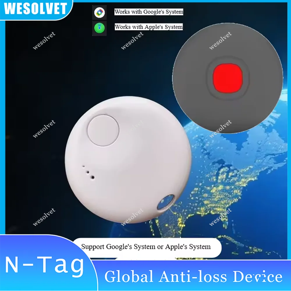 

1/4Pc Tracker Tag for Android/Apple's Phones Google/IOS Find Hub/My App Key Wallet Finder Works For Xiaomi Dual System