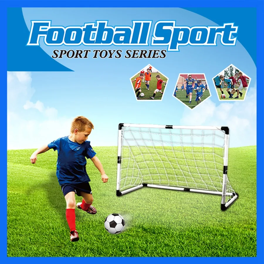 Sports Football Toy 92cm Large Single Door Indoor and Outdoor Soccer Goal Ball Pump Children's Sports Toy