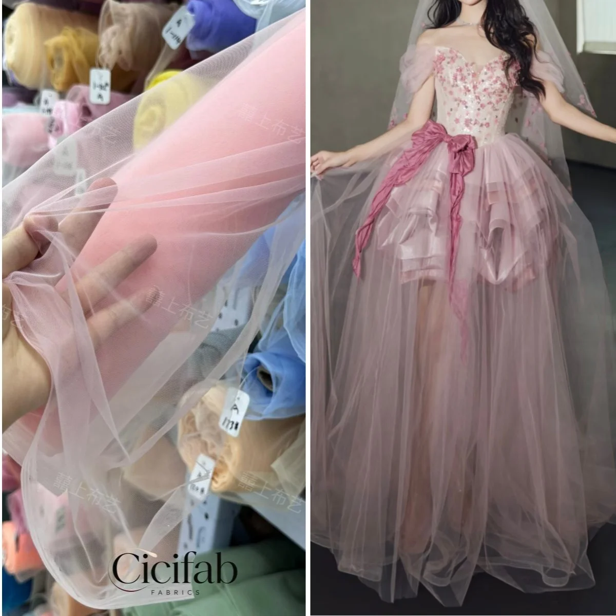 Dusty Blue, Pink, Royal Blue Soft Tulle Fabric for Wedding Ceiling Drapes Wall Decor and Chair Sash DIY Decoration