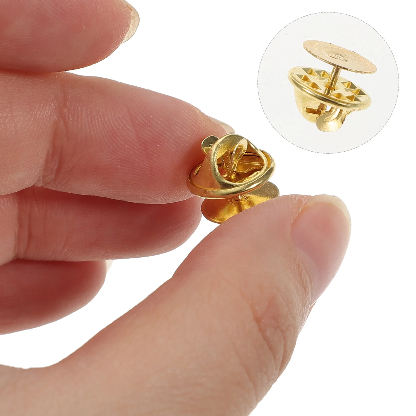 

50 set Locking Backs Enamel Holder Tie Tack Pin Backings Brooch Pin Locks For Hat Name Tag Badge Craft Making Butterflies Shaped