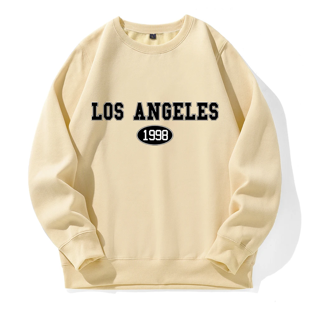 Los Angeles 1998 Fashion Letter Hoody Men Graphic Funny Novelty Hoodies O-Neck Casual Loose Hooded Sport Street Basic Sweatshirt