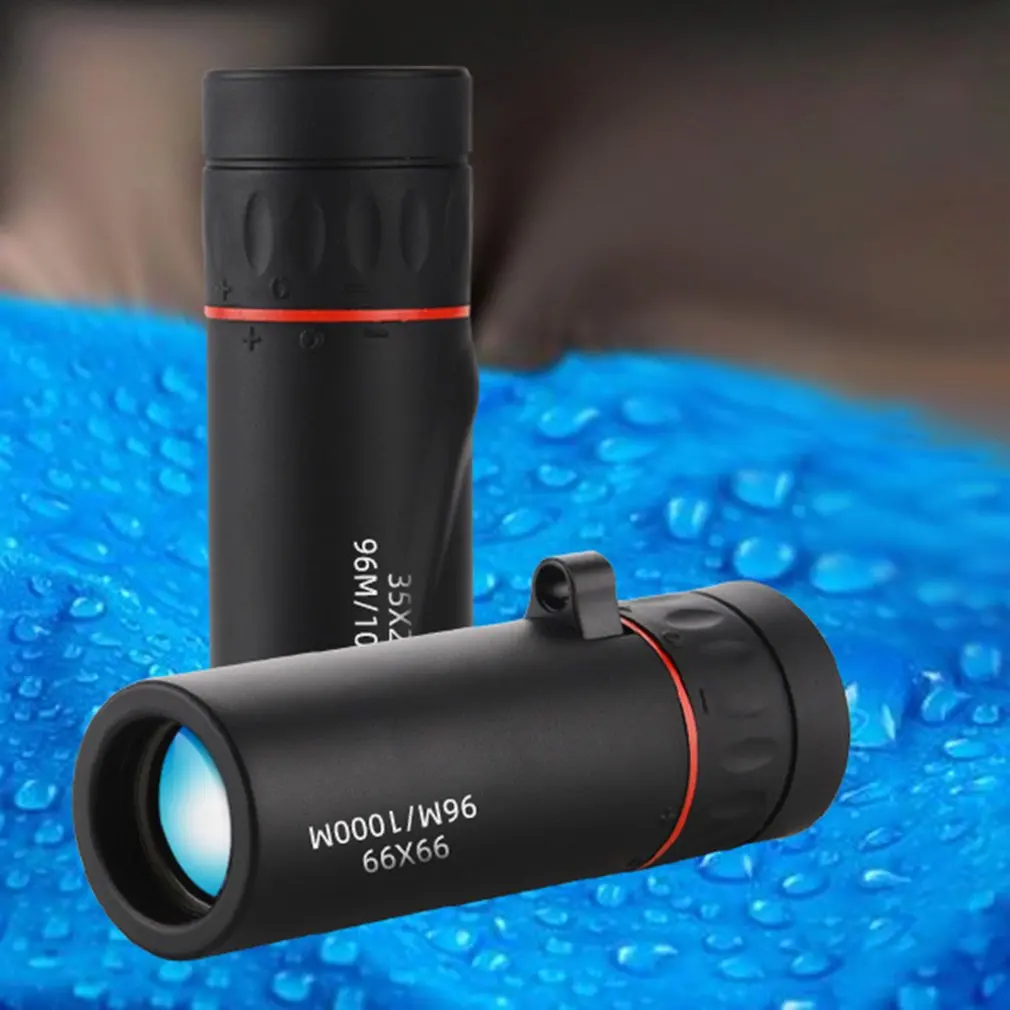 10x أحادي العين عدسة تلسكوبية مع كليب HD تلسكوب التركيز عقارب مجال رؤية واسع عرض الراحة دروبشيبينغ
