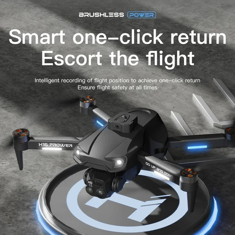 Drone h16 4k profissional para evitar obstáculos 5g gps hd câmera dupla fotografia sem escova dobrável quadcopter rc drones brinquedos