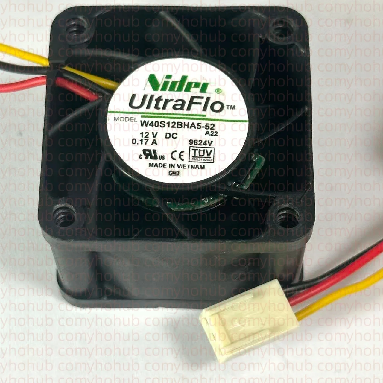 

Nidec W40S12BHA5-52 DC 12 В 0,17 А 40x40x28 мм 3-проводной охлаждающий вентилятор для сервера