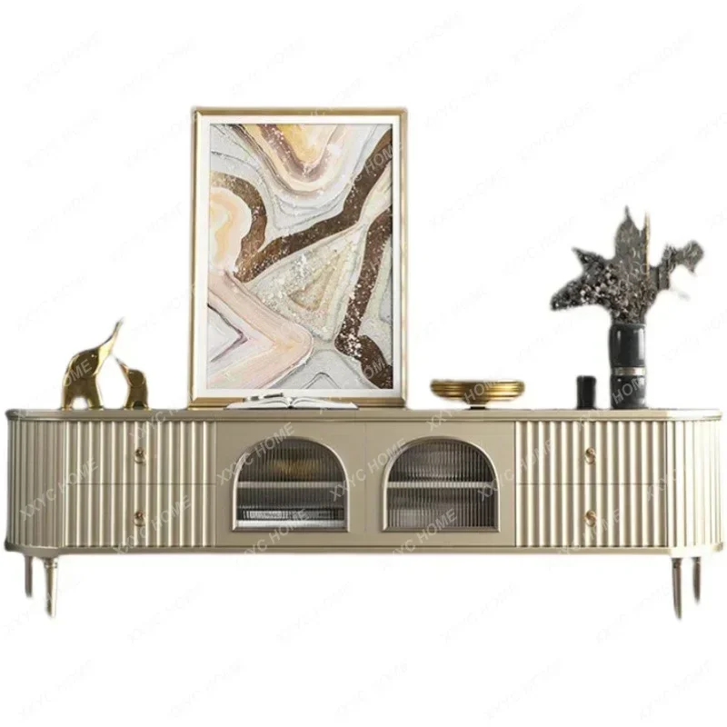 light luxury TV cabinet simple modern background wall video cabinet bedroom small apartment living room floor cabine