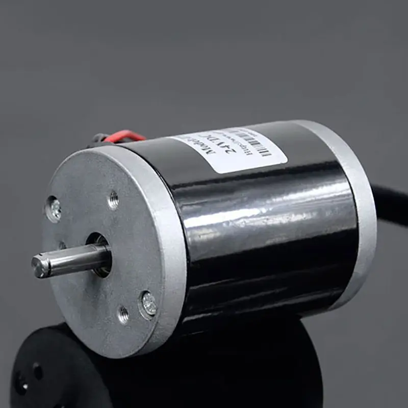 24V 150W 7000rpm High Torque DC Motor Low Noise Dual Ball Bearings Carbon Brush Motor for Mini Bead Lathe Machine Shaft Dia 8mm