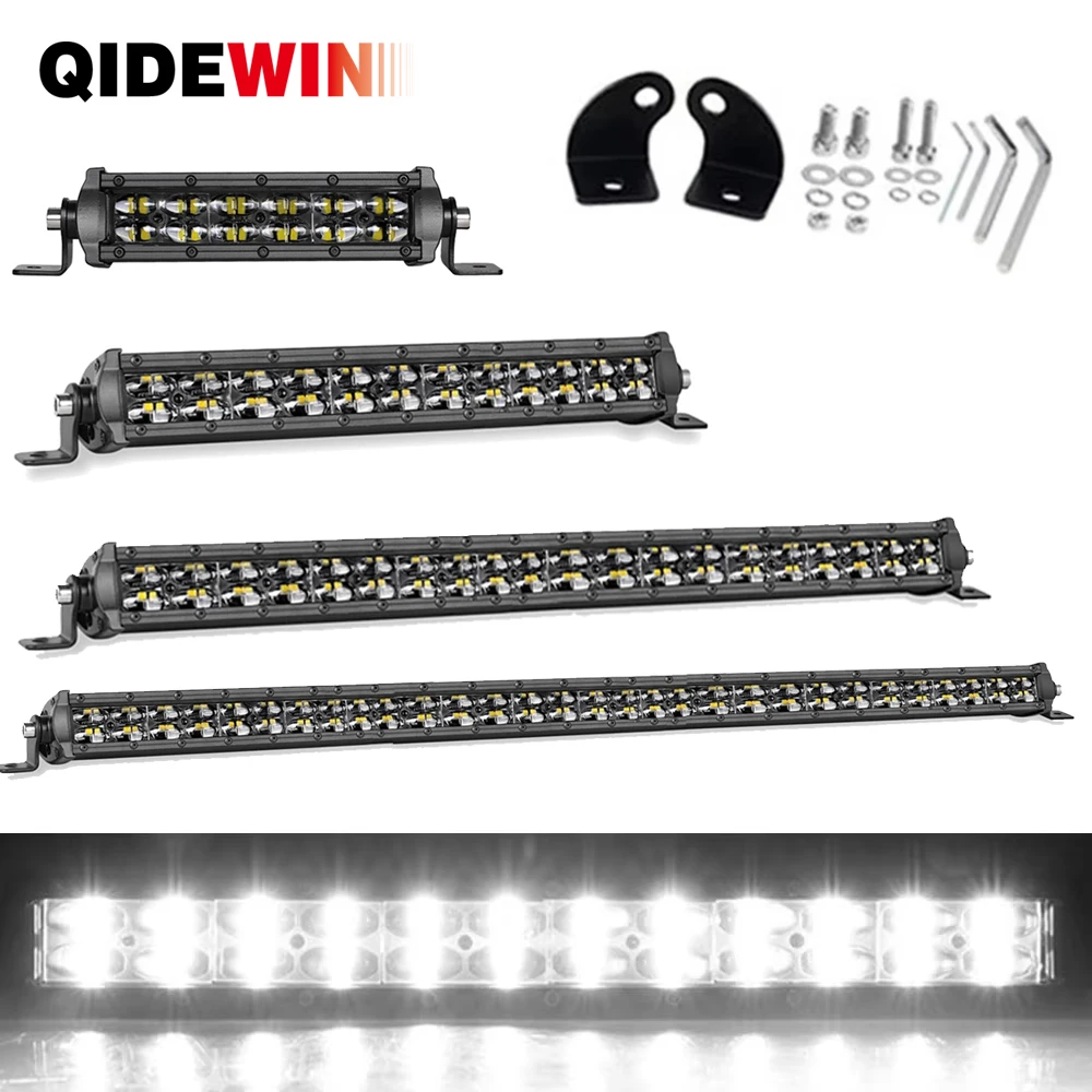 

QIDEWIN 8-32 inch Off Road LED Bar 12V 24V Combo 36W 72W 120W 180W LED Light Bar/Work Light for Car Truck SUV 4x4 ATV