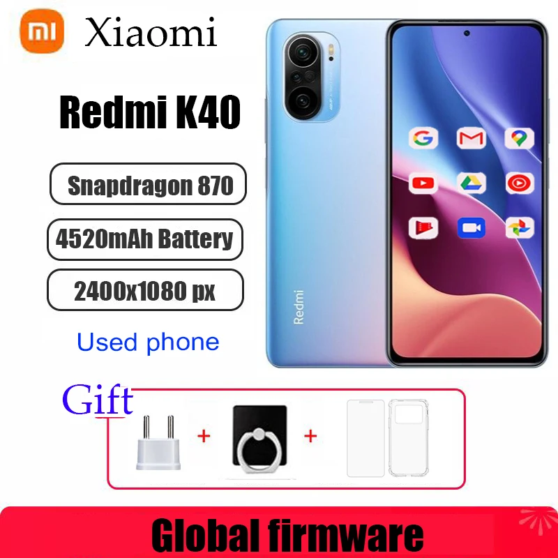 هاتف Xiaomi Redmi K40/POCO F3 5G الذكي وحدة المعالجة المركزية كوالكوم سنابدراجون 870 هاتف Clular كاميرا 48 ميجابكسل هواتف مستعملة