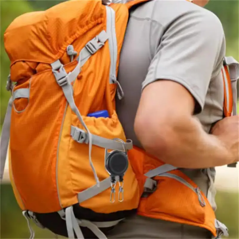 

Двуглавый выдвижной брелок для ключей, креативный брелок для бейджей, катушки, держатель для удостоверений личности, уникальный анти-потерянный брелок с пряжкой, легко тянуть