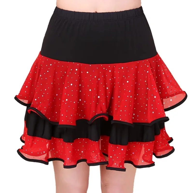 

Новый костюм для линейного танца: латинская полуюбка с пайетками, специальная танцевальная одежда